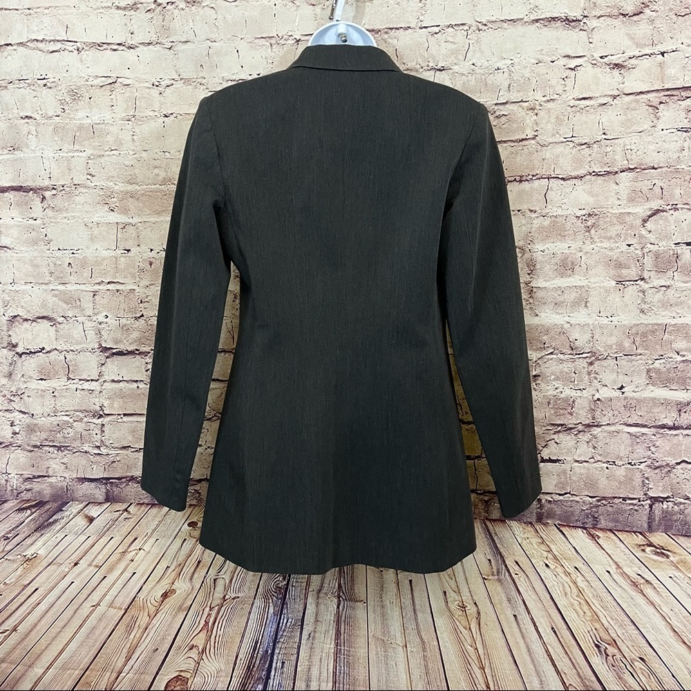 Express Gray Stretch Button Front Lined Blazer Nw… - image 5